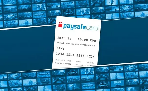 cartão PIN PaysafeCard
