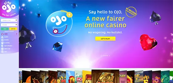 Online slots interface